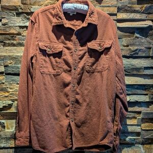 Sonoma Rich Brown Casual Shirt Size Large